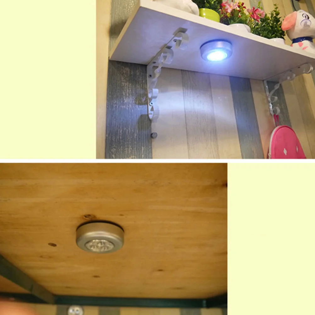 

5Pcs LED Night Light Circle Cabinet Free Perfect for Hallway Stairs Bathroom Bedroom