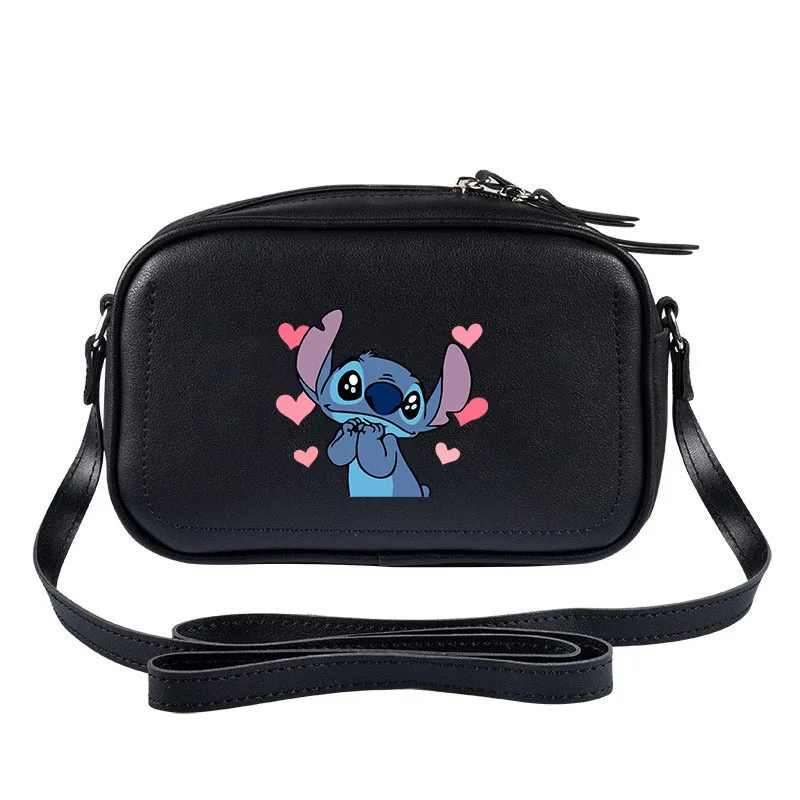 Disney Stitch cartoon print girl messenger bag cute fashion versatile shoulder small square bag casual out backpack