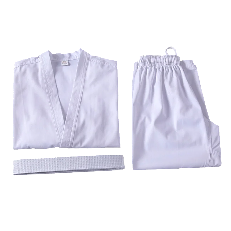 Children And Adults 100-170 Professional Karate Suit Set, Martial Arts Jujitsu Suit With Belt, White Karate Suit