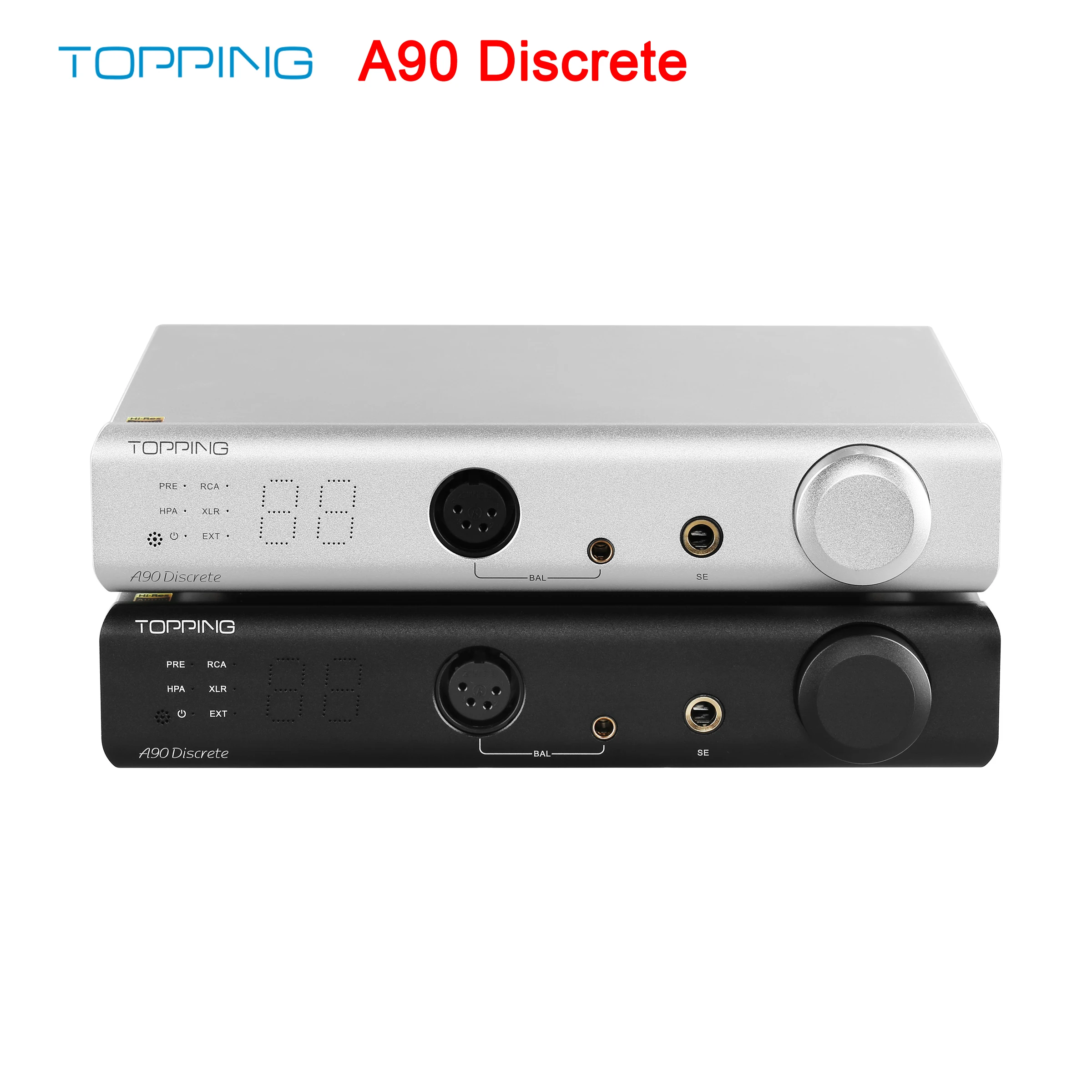 

Topping A90 Discrete / A90D Fully Discrete NFCA 6.35MM SE 4 PIN XLR Balanced Headphone Amplifier Pre Amp With Remote Control