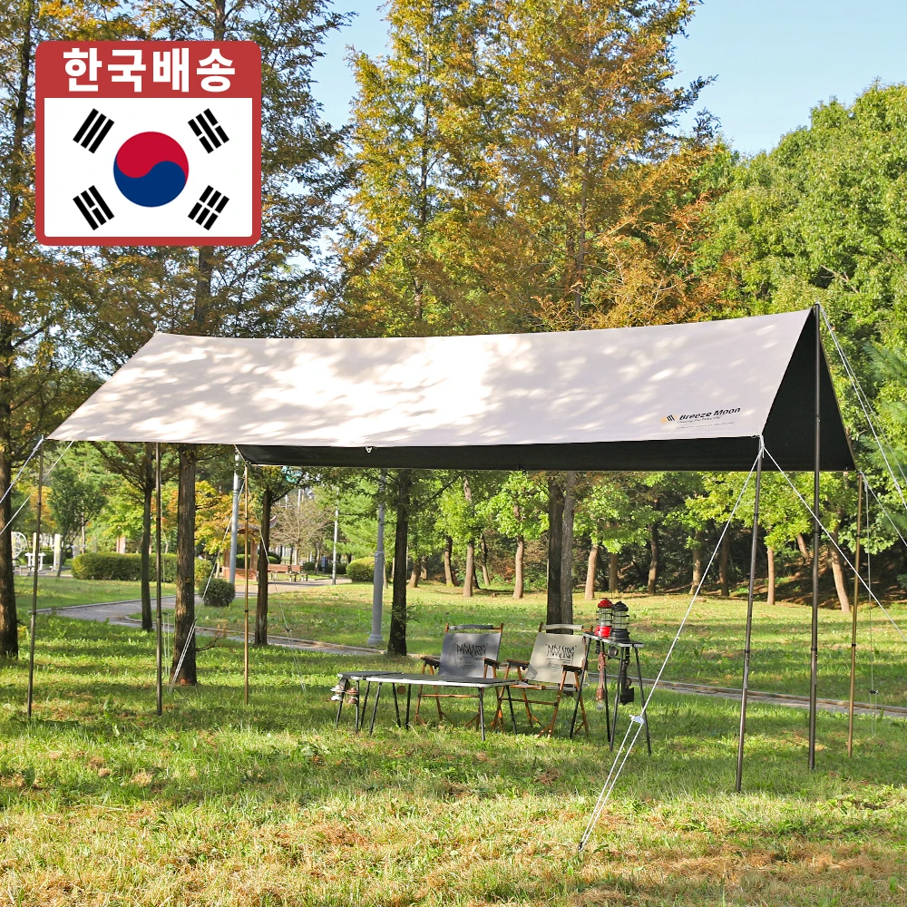 Lona de camping Lecta con revestimiento negro BreezeMoon TacTical grafeno 300D