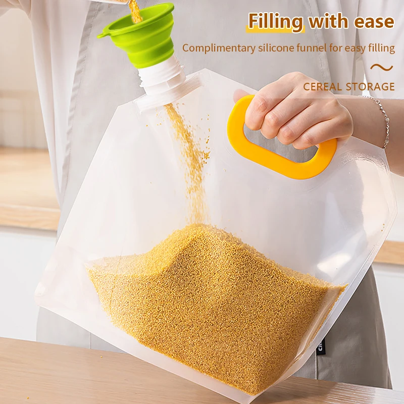 Sealed Storage Bag Reusable Grain Moisture Proof Sealed Bag Outdoor Folding Storage Jug Water Bag Grain Rice Food Storage Bag