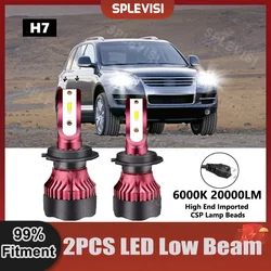 Super Brighter LED Headlight Low Beam Bulbs 20000LM CSP Chips For VW Touareg 7L 2002 2003 2004 2005 2006 2007 2008 2009 2010