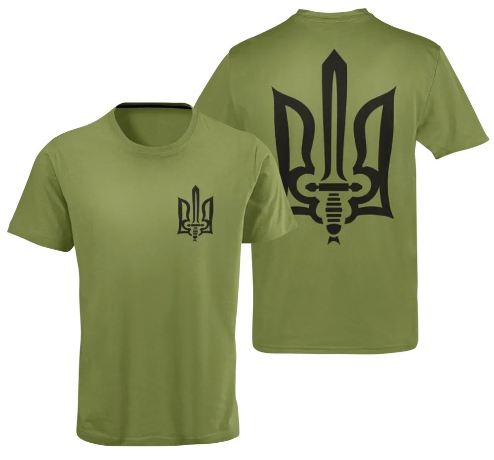 Ukraine Trident Sword T-Shirt Short Sleeve Casual 100% Cotton O-Neck Summer Mens T-shirt New Size S-3XL
