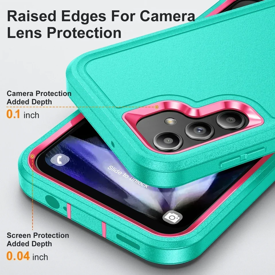Funda resistente 3 en 1 para Samsung Galaxy S25 S22 S24 Ultra Plus S23FE, con soporte y protección completa 5