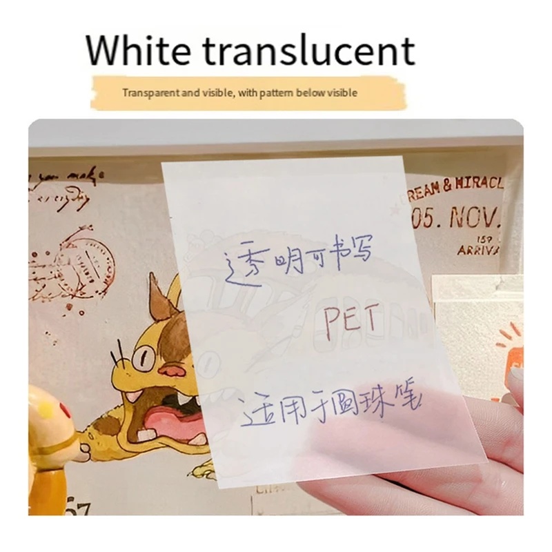 30PCS Clear Notes Pads Set 3 Sizes, Waterproof Self-Adhesive Translucent See Through Sticky Notes Kit For School & Office