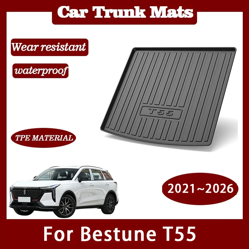 

Автомобильный коврик в багажник для FAW Bestune T55 2021 2022 2023 2024 2025 2026 Коврики для багажника TPE Коврик для хранения багажника Автомобильные аксессуары