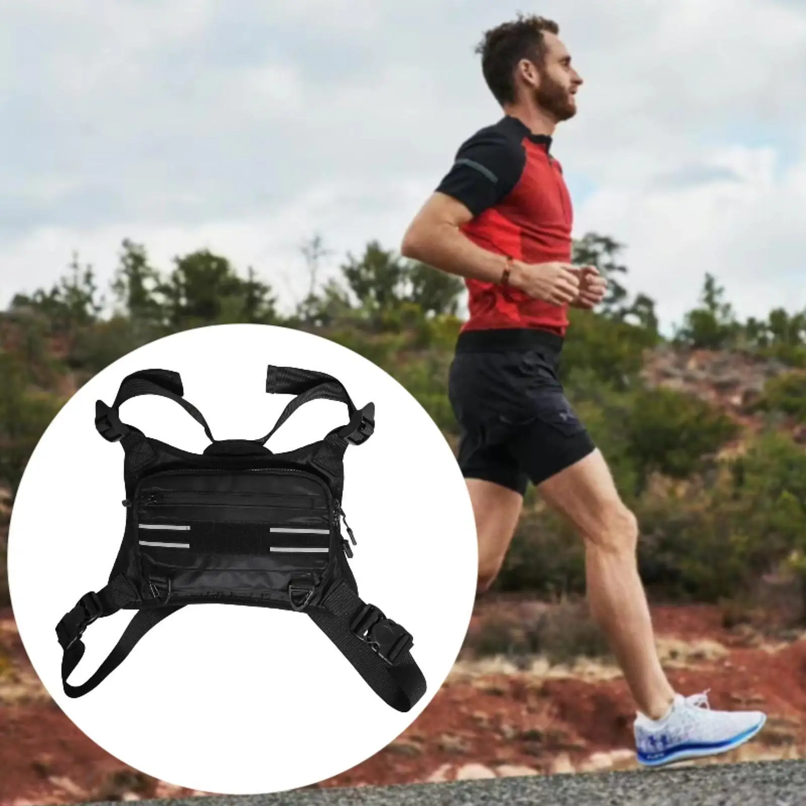 Versatile Chest Carrier Pouch for Travel Hunting Biking Skiing Oxford Cloth Utility Bag