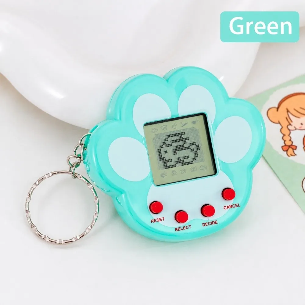 Portable Virtual Pet Console Handheld Design Electronic Screen Electronic Pet Toy Cat Claw Shape Mini Size Mini Game Console