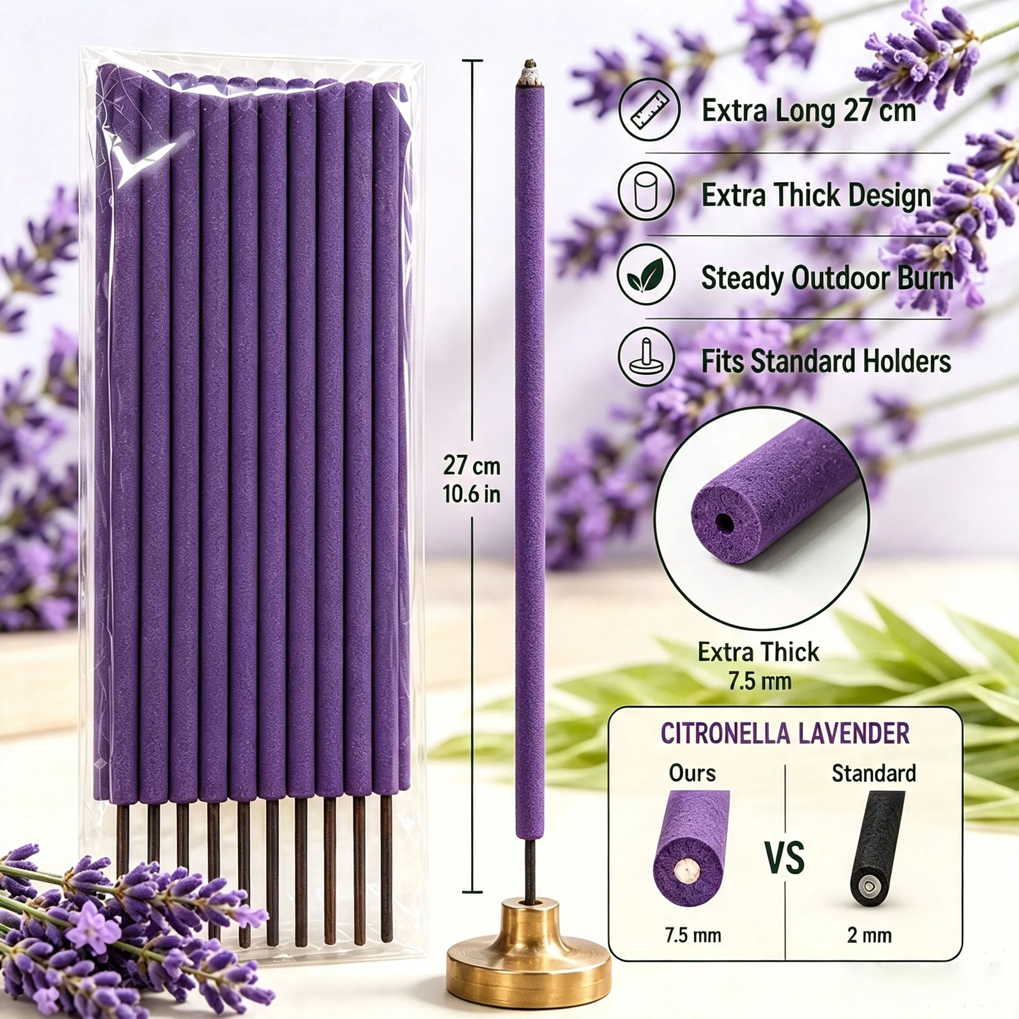 10/20/30 Batang Dupa Lavender  - Smokeless Incense Stick ulasan dan harga
