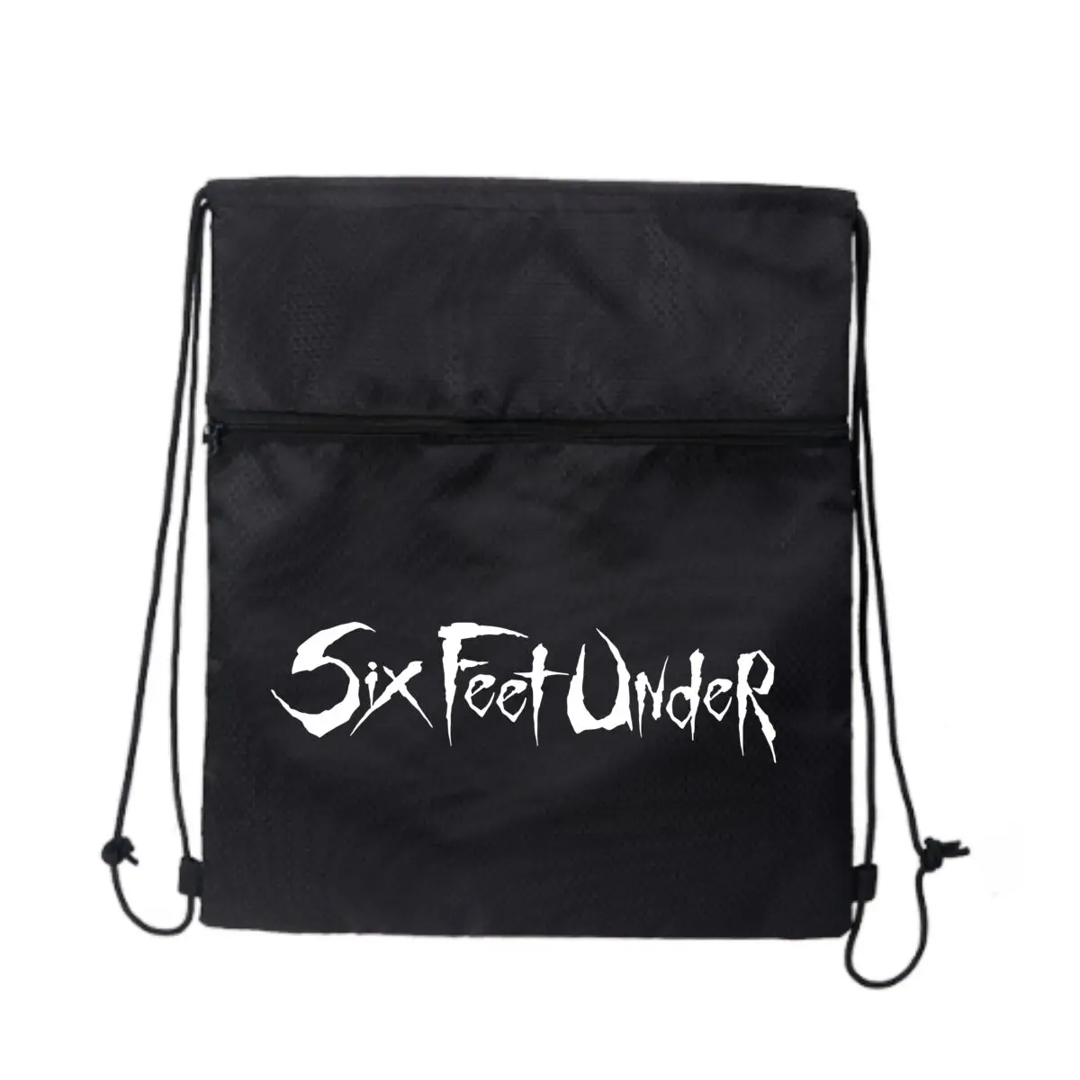 

Черная велосипедная сумка на молнии на шнурке Six Feet Under Design: компактная для велосипедных предметов первой необходимости