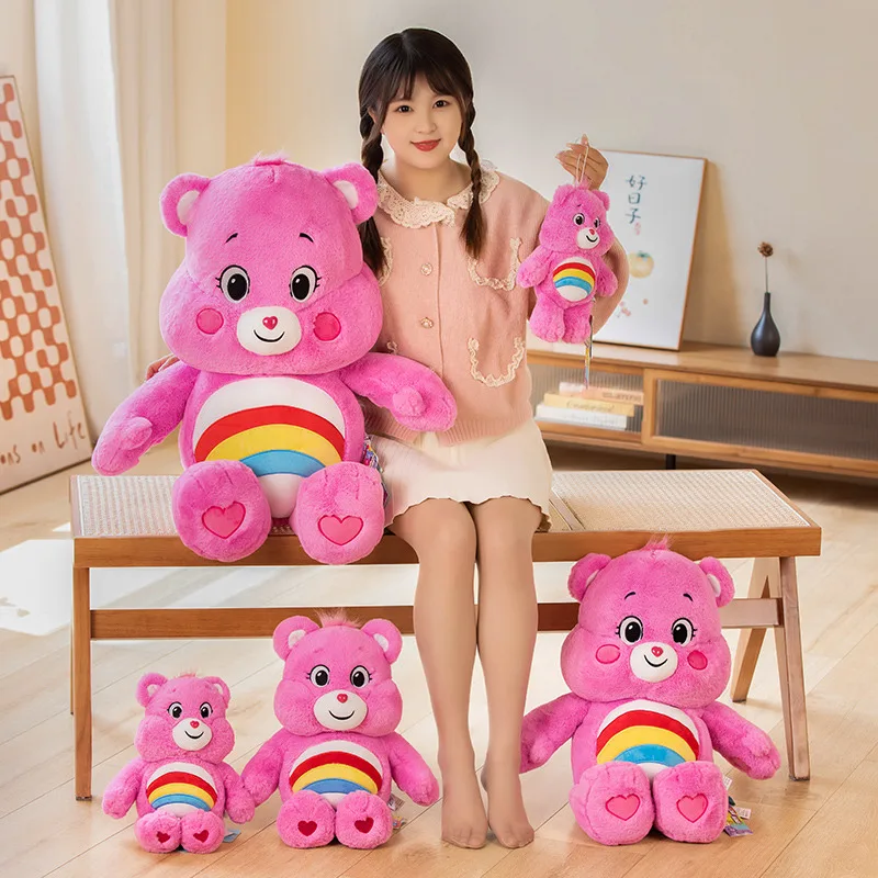 90cm Big Size Miniso Care Bears Plush Toy Lovely Rainbow Bear Peluche Stuffed Dolls Hobbies Teddy Bear Plushies Pillow Girl Gift