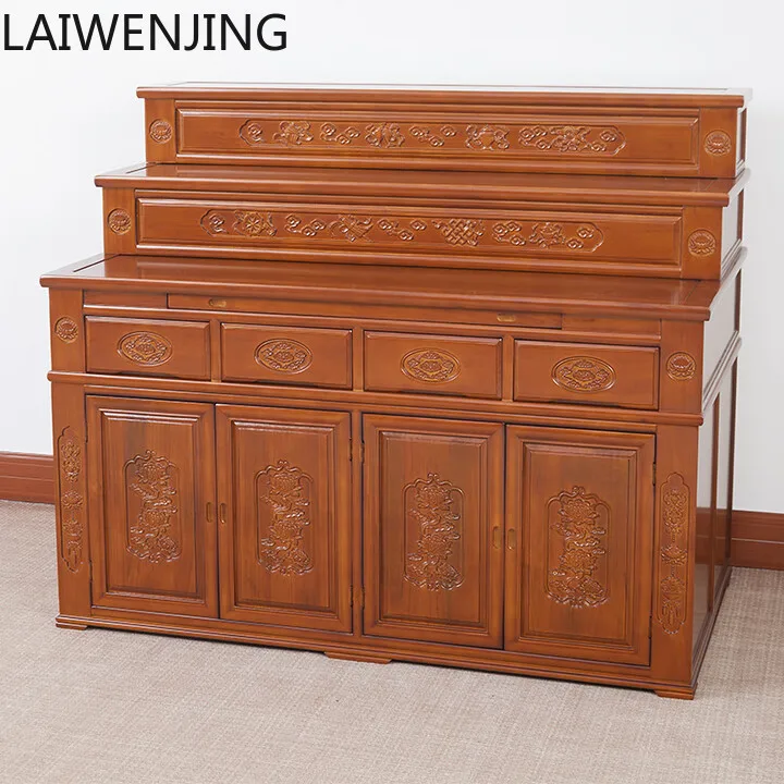 

SGF Tibetan three-layer offering table Buddhist platform new Chinese style home modern style incense case