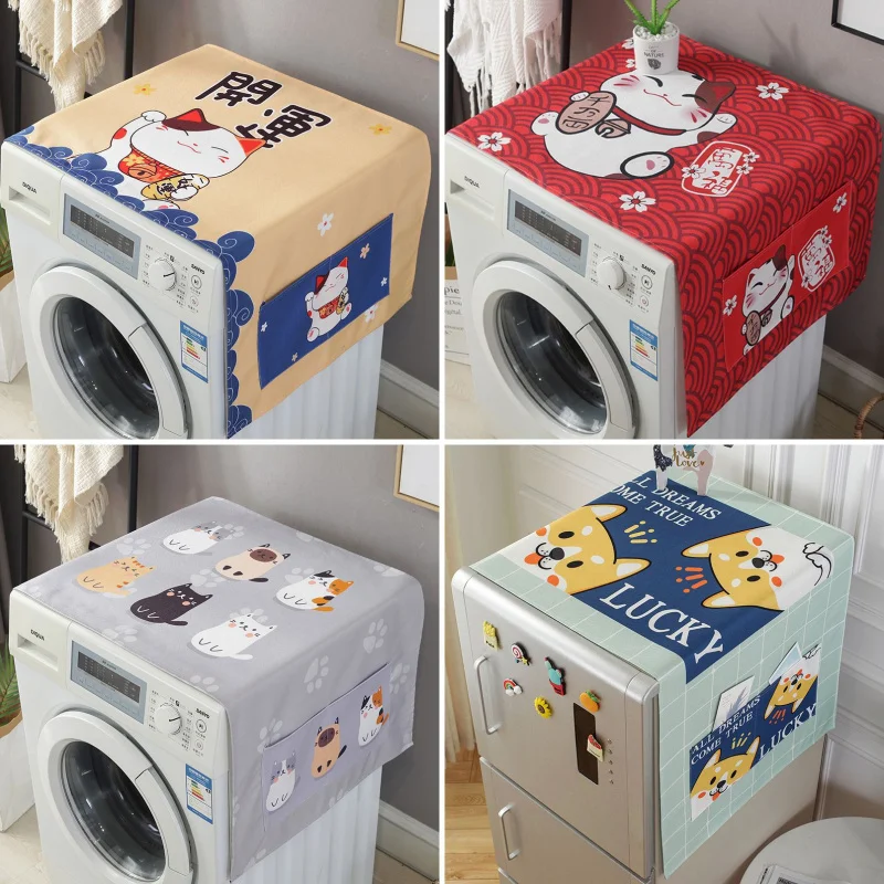 

Цельный дропшиппинг, хлопковая льняная ткань, чехол для микроволновой печи, барабан, стиральная машина, холодильник, водонепроницаемый бытовой пылезащитный чехол