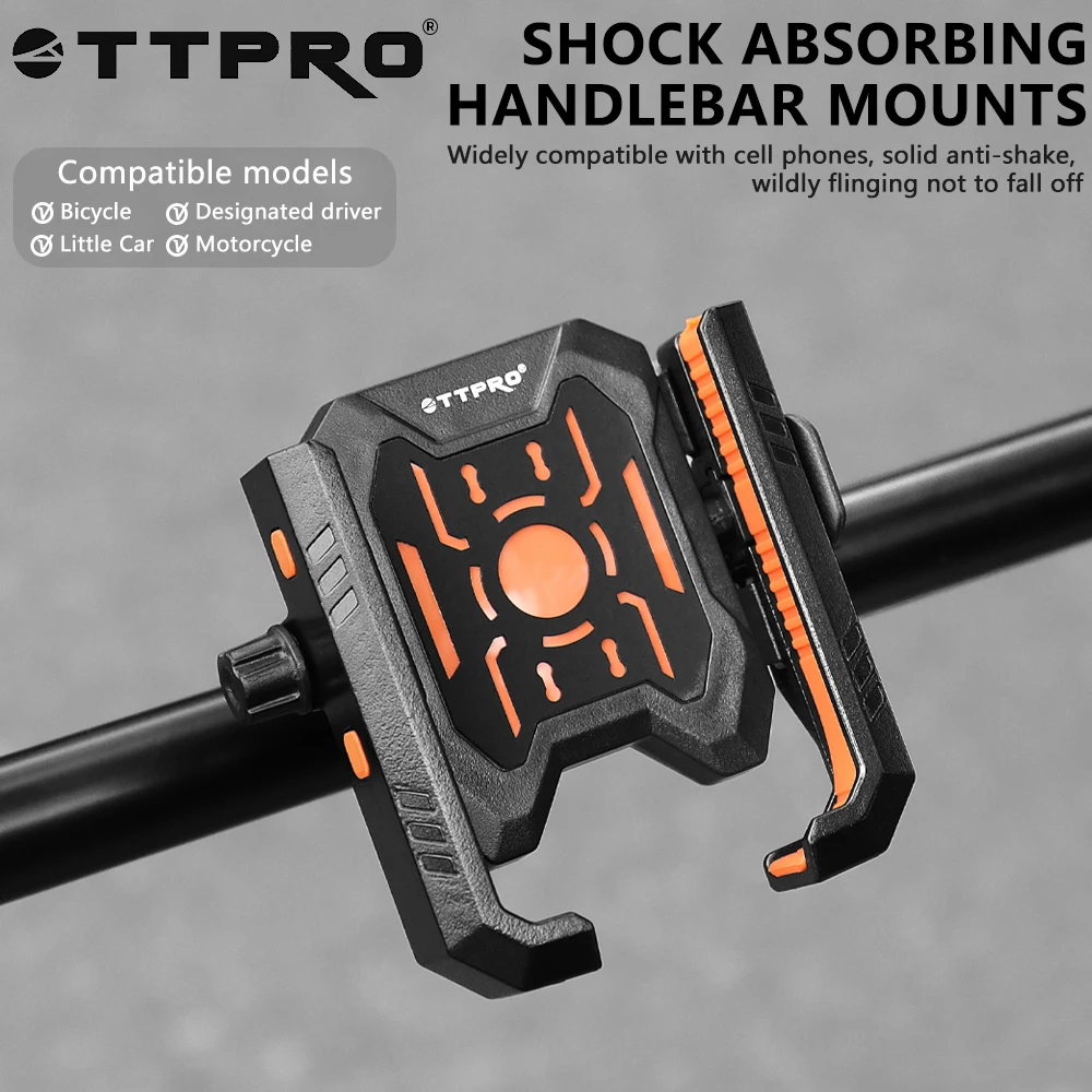 

Shockproof Anti-Shake Bicycle Phone Holder Handlebar Mount for Cycling Secure Fit for Rough Rides Compatible with All Cell Phone