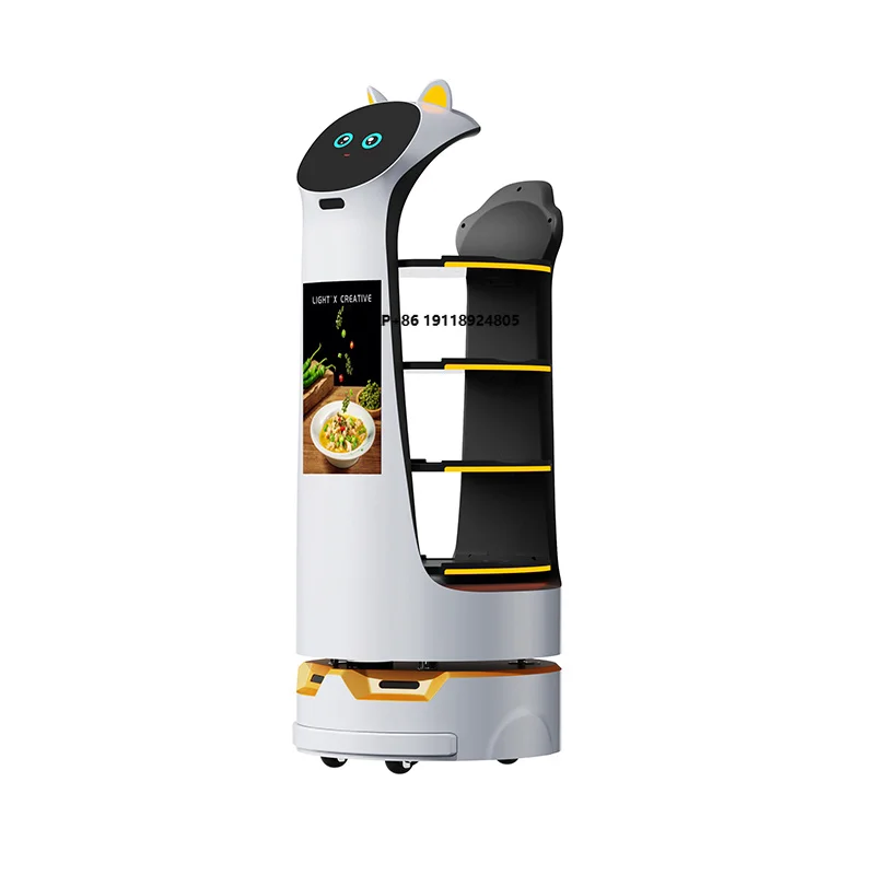 Electric Food Delivery Vehicle Robot Restaurant Waiter Service Robot for Restaurant Coffee Shop Hotel and Fast Food Shop