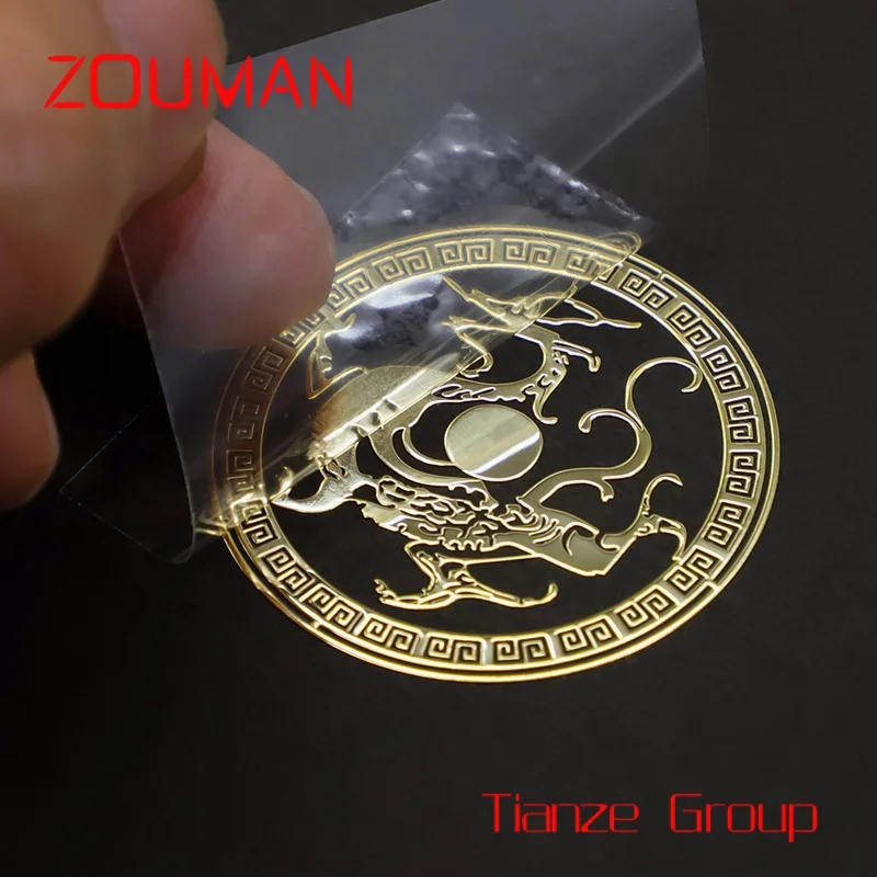 3d Gouden Zilver Custom Zelfklevende Metalen Transfer Sticker Custom Logo 100Pcs