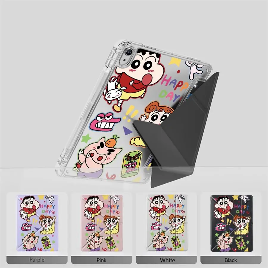 

Happy Crayon Shin-Chans Y-Fold Holder Cover Tablet Case For iPad Pro 2025 Mini 6 7 Pro 11th 10th 9th 8th 7th 12.9inch Air 4 5 M3
