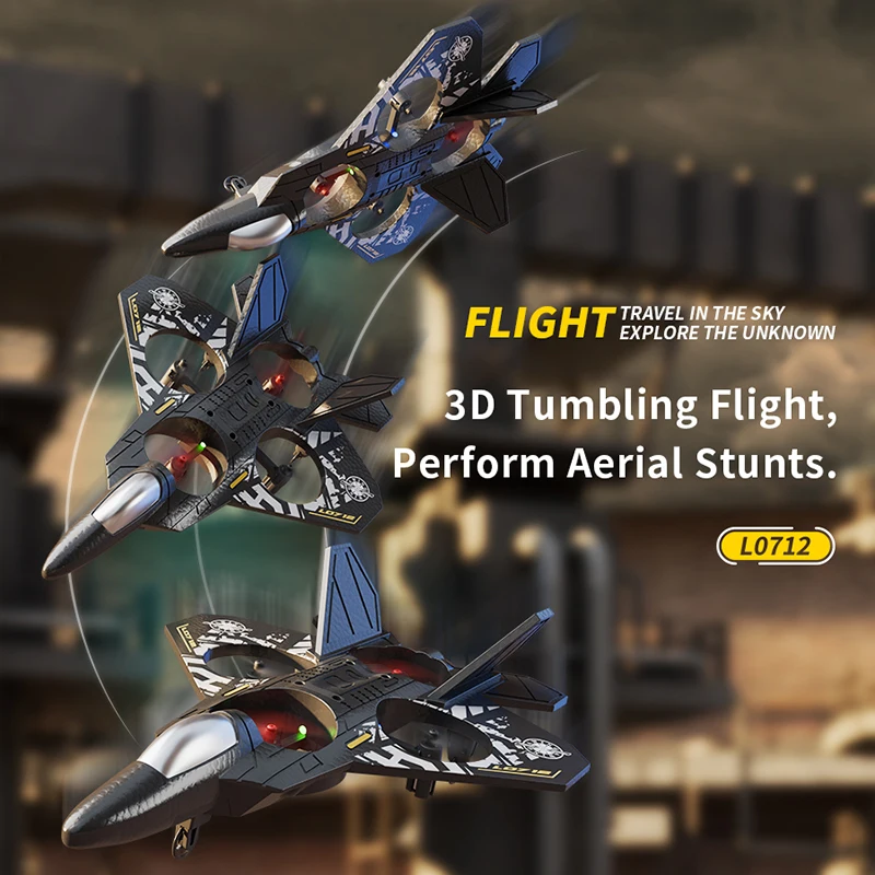 Night Flight RC Aircraft with Fixed Height & 4-Motor Stability - EPP Foam Glider Helicopter for Boys Girls Toy Gift