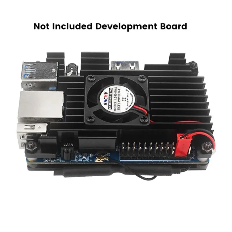 

HGHO For Orange Pi 3 LTS Aluminum Case with Cooling Fan Development Board Protection Cooling Shell Passive Cooling Enclosure