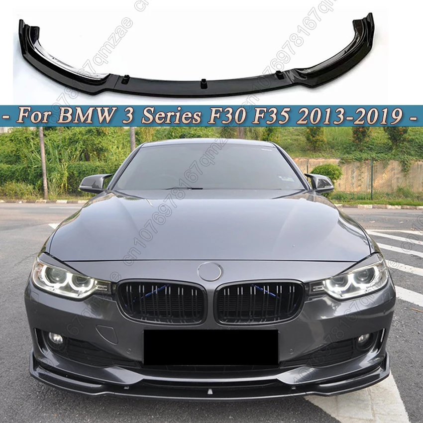 

Car Front Bumper Splitter Lip Body Kit Spoiler Splitter ABS Bumper Canard Lip Protector Cover For BMW 3 Series F30 F35 2013-2019