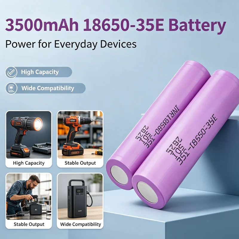 original 100% 18650 battery INR18650-35E 3500mAh 3.7V Li-ion high current rechargeable battery for power tools flashlight