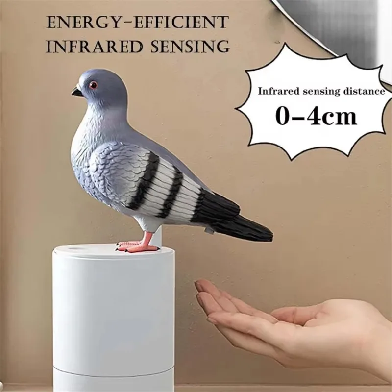 Modern 300ml ABS Foam Pigeon Soap Dispenser Infrared Sense Automatic Bird Poop Soap Dispenser for Hotel Use