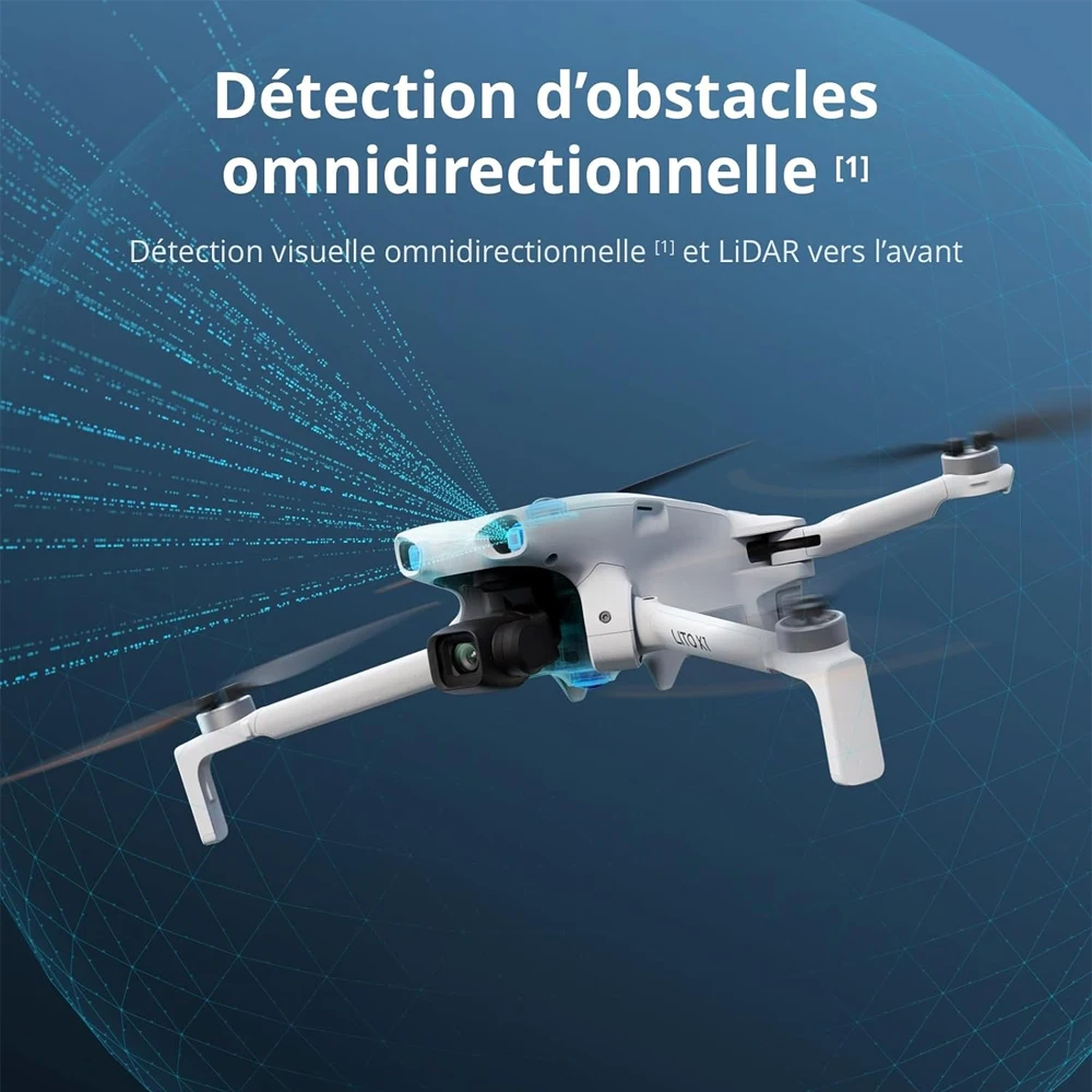 Dron DJI Lito X1 Plegable y Ligero 4K con Detección de Obstáculos, ActiveTrack, Sensor de 1/1.3 Pulgadas, Transmisión de 15 km para Principiantes C0 3
