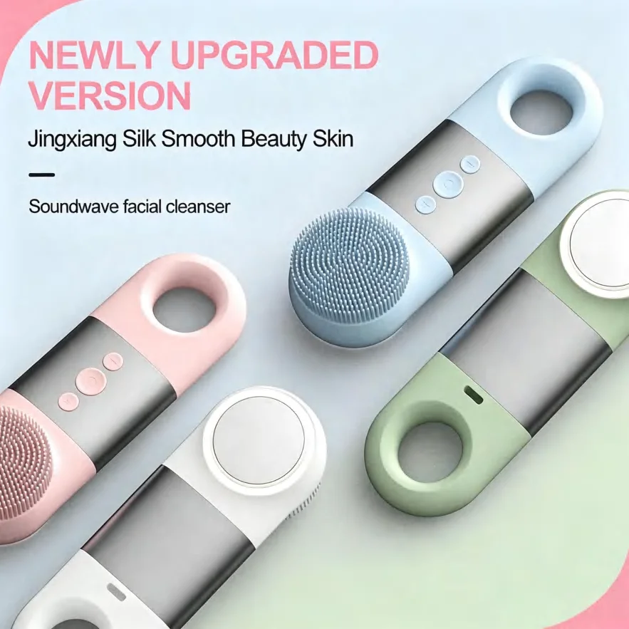 New Silicone Electric Facial  Brush Waterproof Skin Sonic Cleanse Blackhead Keratin Removal Assist In Removing Makeup