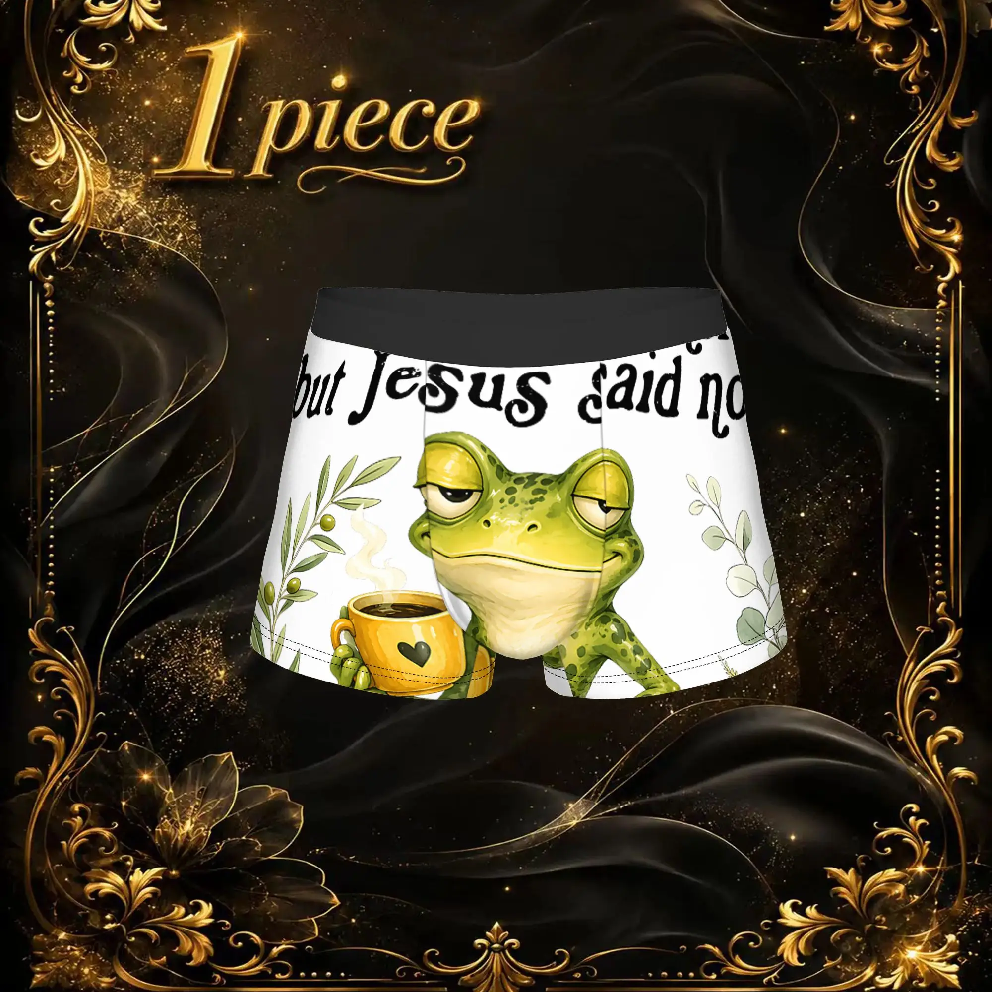 1pc Vintage No Funny Frog Faith Humor Underpants Breathable Panties Male Underwear Comfortable Shorts Boxer Briefs