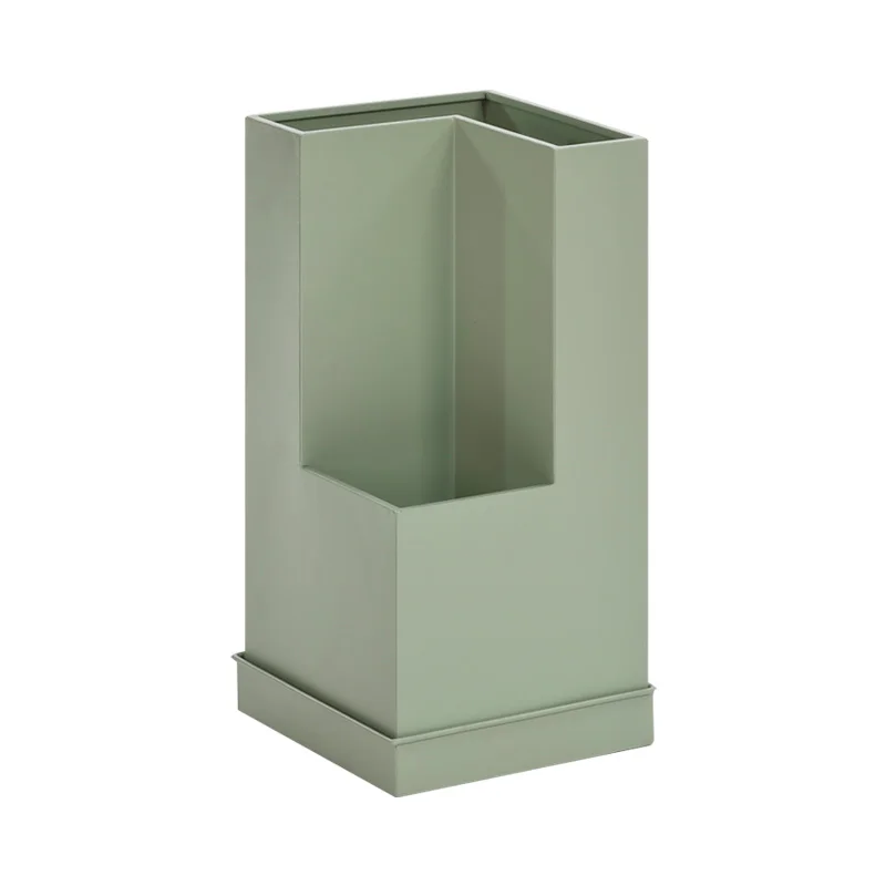 

Ground Designer Bucket Umbrella Stand Luxury Square Entryway Storage Umbrella Stands Rack CommerciaRain Gear