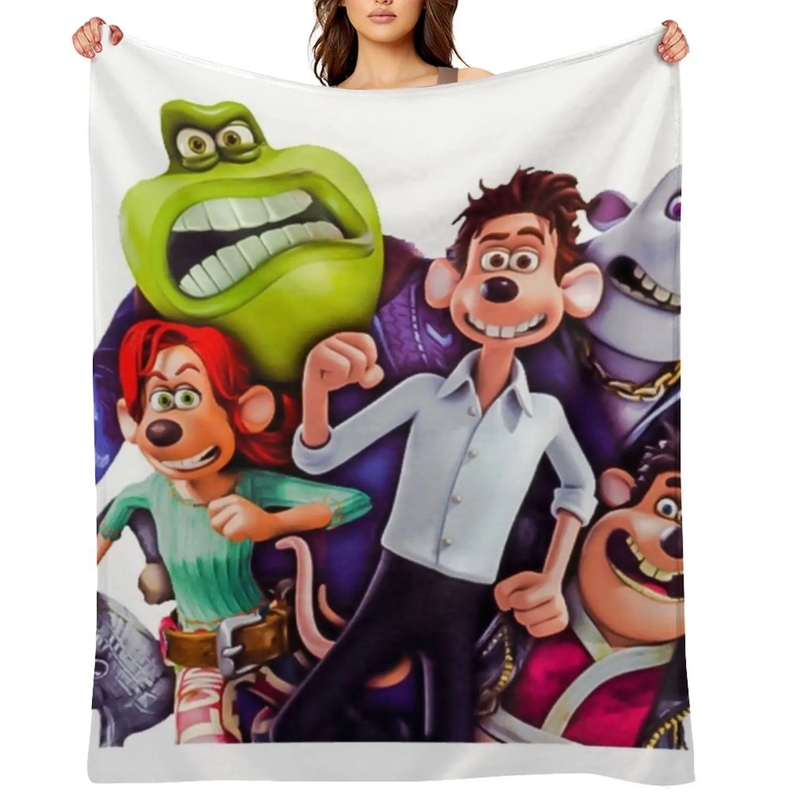 

Very nice design Flushed Away Throw Blanket Bed linens christmas decoration Comforter funny gift Blankets