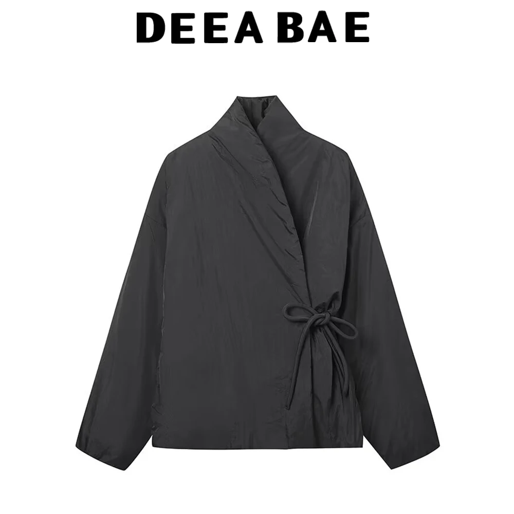 DEEABAE Autunno nuove donne abbigliamento Giacca a maniche lunghe stile kimono semplice a tre colori alla moda in stile europeo e americano