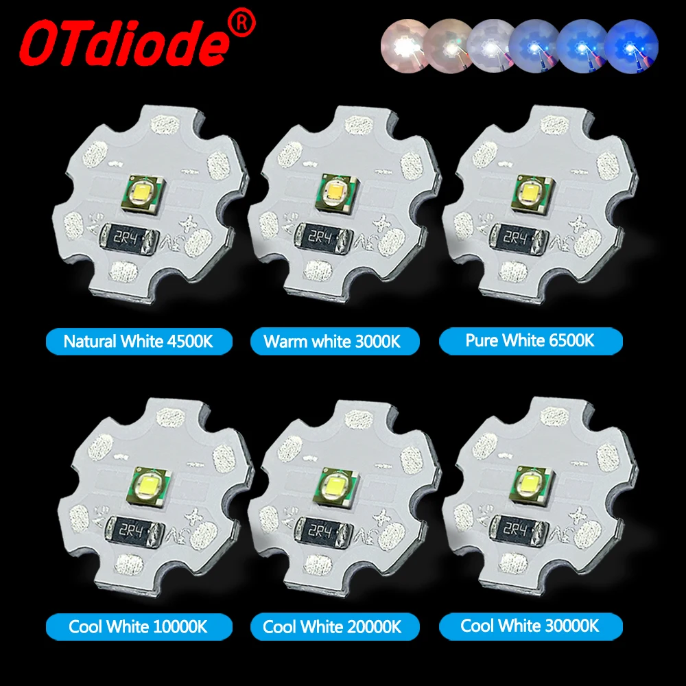 

5-10pcs DC3V/3.7V/5V 3W 3535 LED XPE High Power Chip Warm White Cold White 3000K 6500K 10000K 20000K 30000K For Flashlight torch