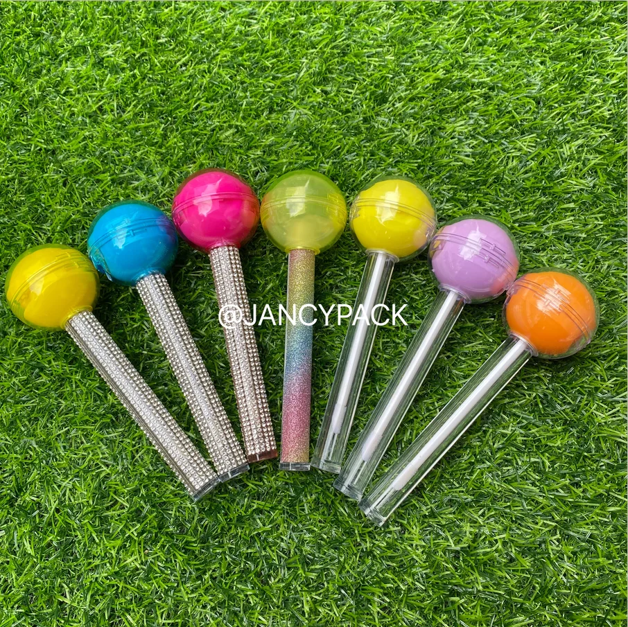 

Lollipop Shape Elegant Liquid Lipstick Container Round Lipgloss Lip Balm Bottle Lip Glaze Tube Diy Cosmetic Containers