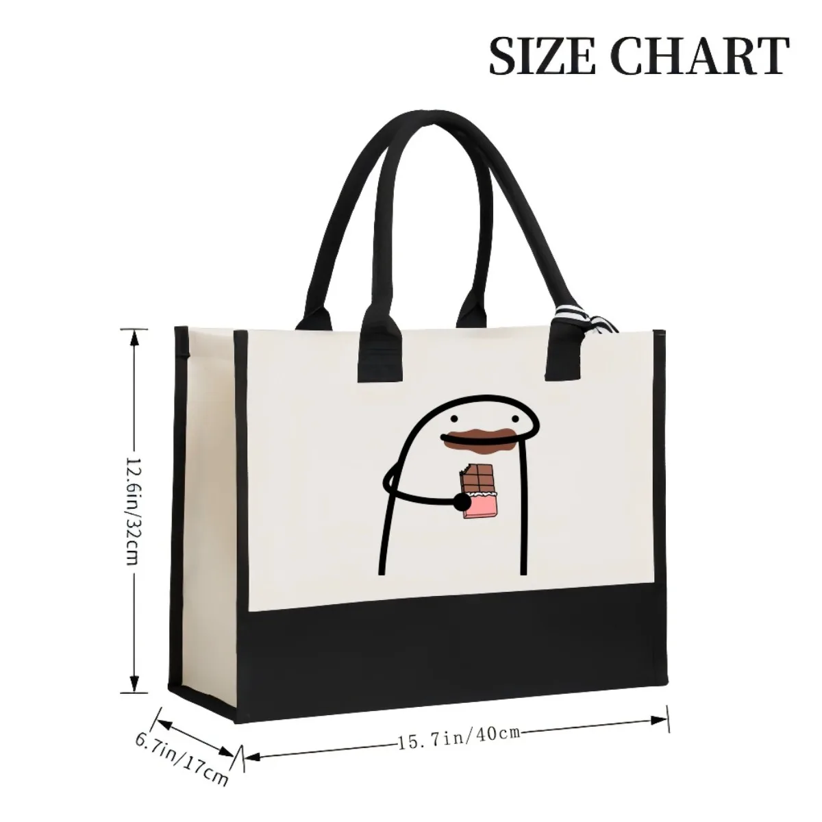 فلورك من الأبقار 2026 وصول جديد موضة عملية واسعة حقيبة حمل قابلة لإعادة الاستخدام نمط طباعة 2 لهجة الثقيلة حقيبة كتف كبيرة f