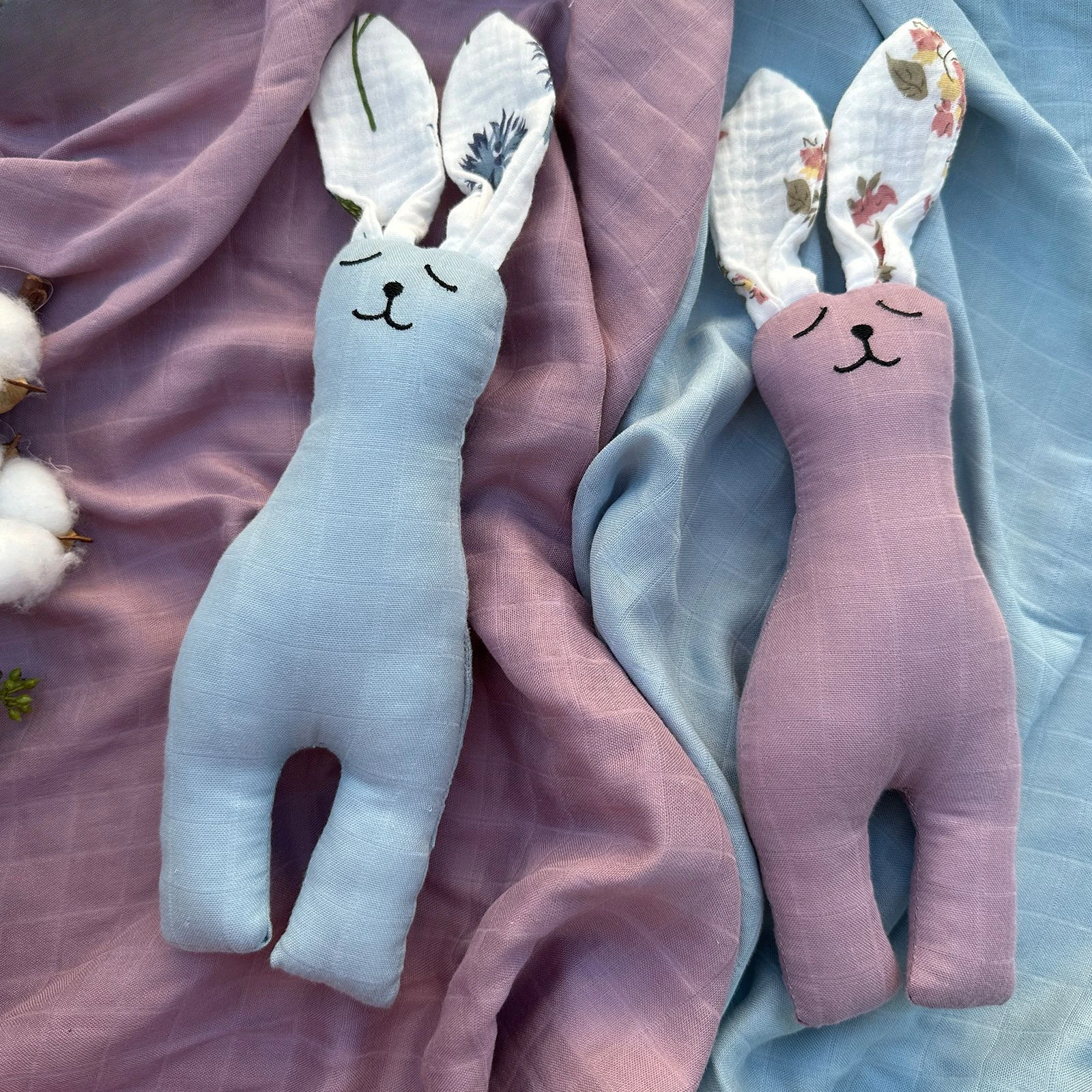 Cute Rabbit Doll Baby Sleeping Soothing Toy Baby Stuffed Animal Bunny Soothing Toy Newborn Sleep Aid Gift Photography Props