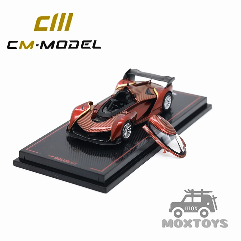 

CM MODEL 1:64 SolusGT Metallic wine red with gold line Diecast Model Car