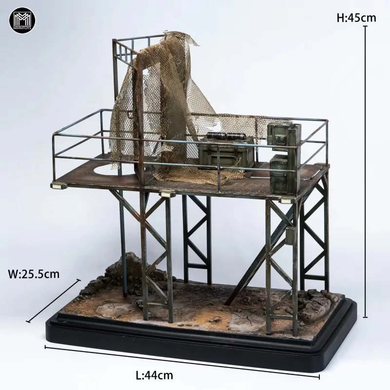 Pre-sale Mmmtoys 1/12 Wilderness Frontier Outpost Simulation Iron Staircase Model Ornaments Platform Scene