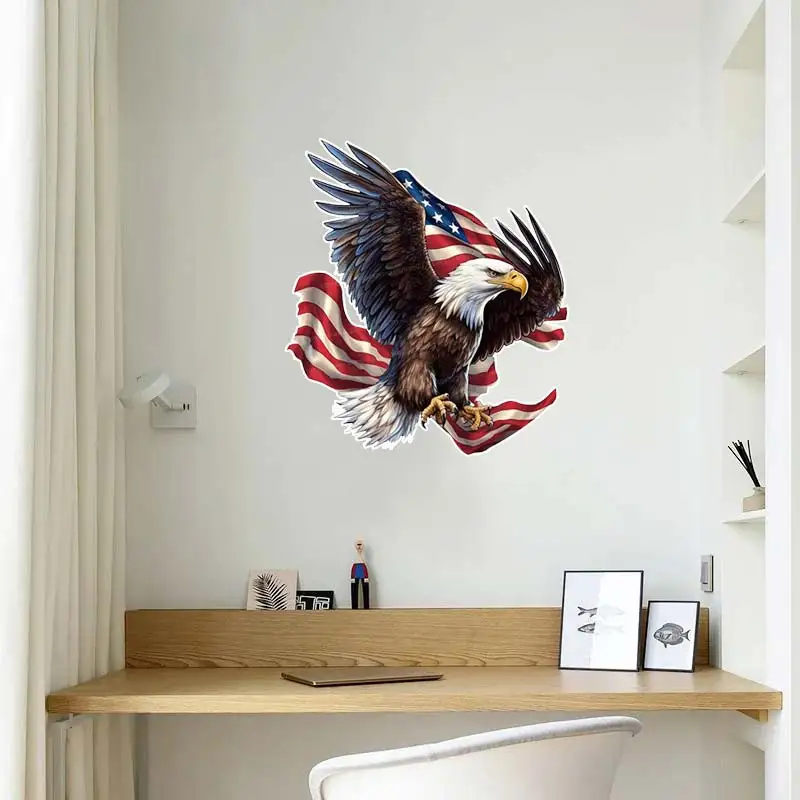 

USA Eagle Wall Sticker Bathroom Living Room Background Decorations Wallpaper Creative Animals Self Adhesive Car sticker S337