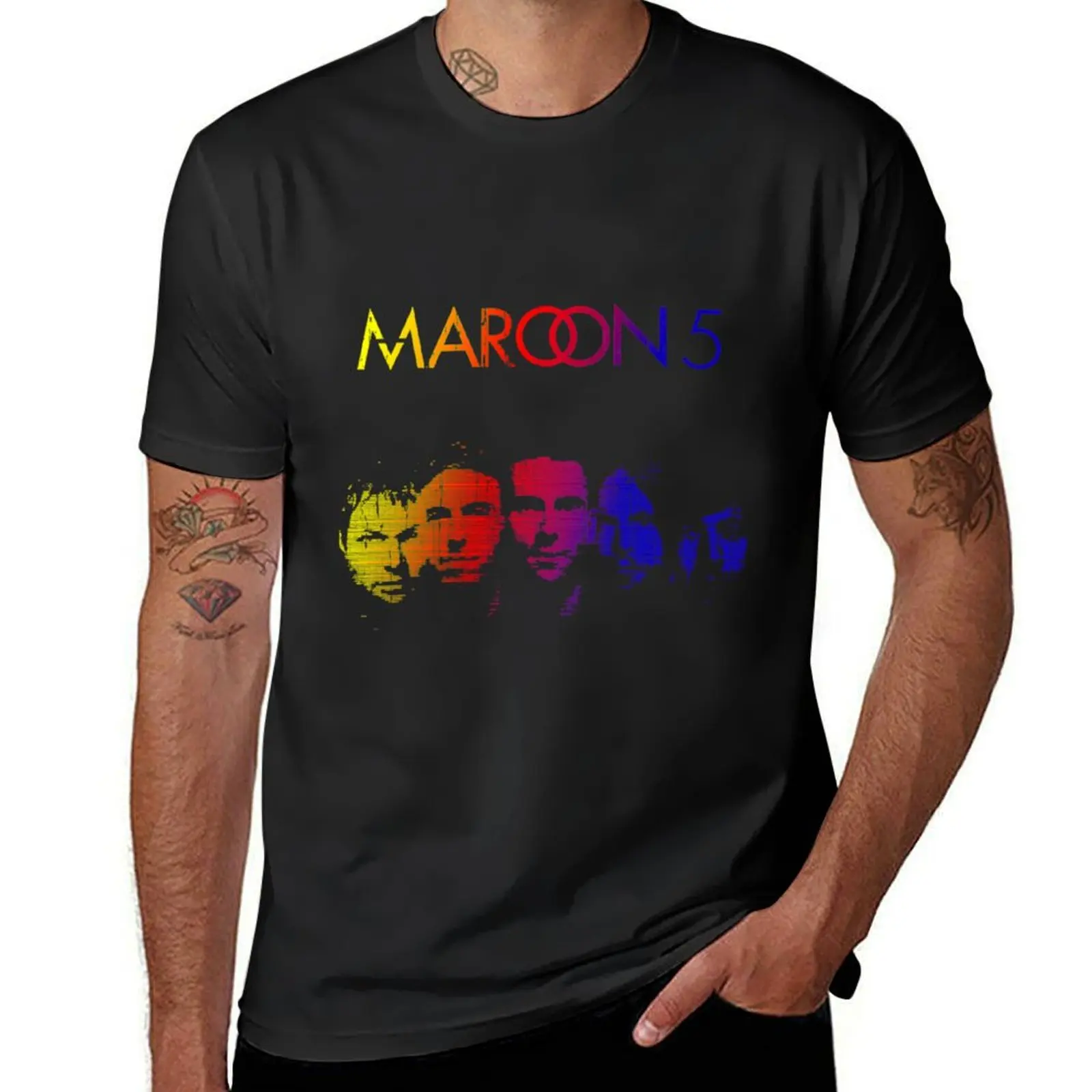 Pop Rock Band T-Shirtmaroon 5 T-shirt kawaii clothes new edition sublime tshirts for men oversized black t shirts for men