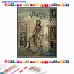 Mark Ryden Bicicletta Via Dolorosa FAI DA TE AB Trapani Pittura Diamante Cartoon Tragic Man Strano Arte Punto Croce Ricamo Decorazioni Per La Casa