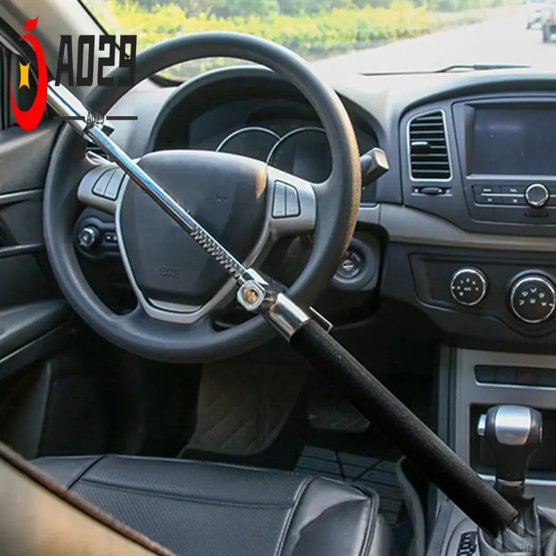 

A029-Замок рулевого колеса автомобиля, Замок колеса, Противоугонный замок автомобиля, зажим с регулируемой длиной, двойной крючок