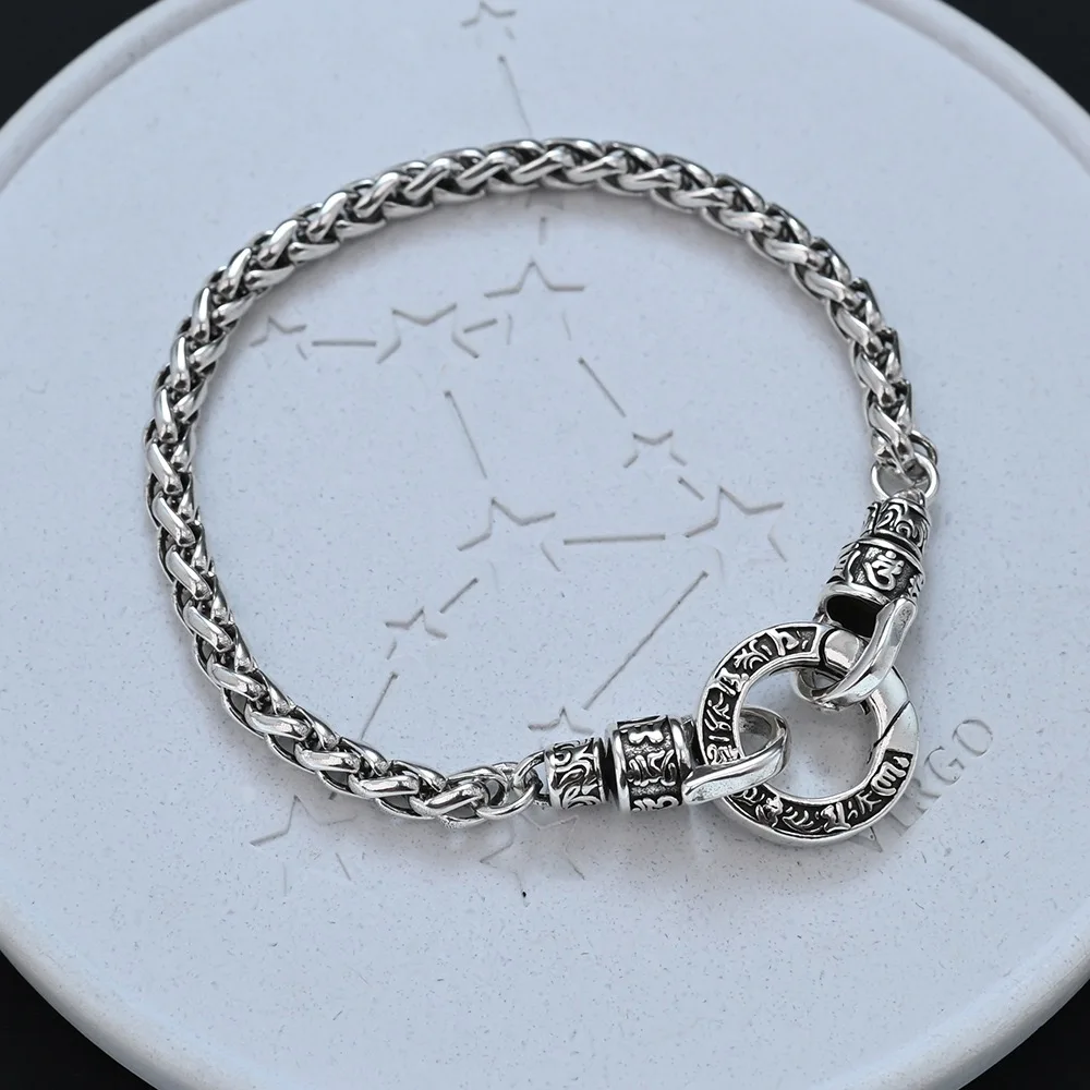 925 Sterling Silver Bracelets for Women Men String Accessories Retro Simple heavy Pendant Party Jewelry Gift