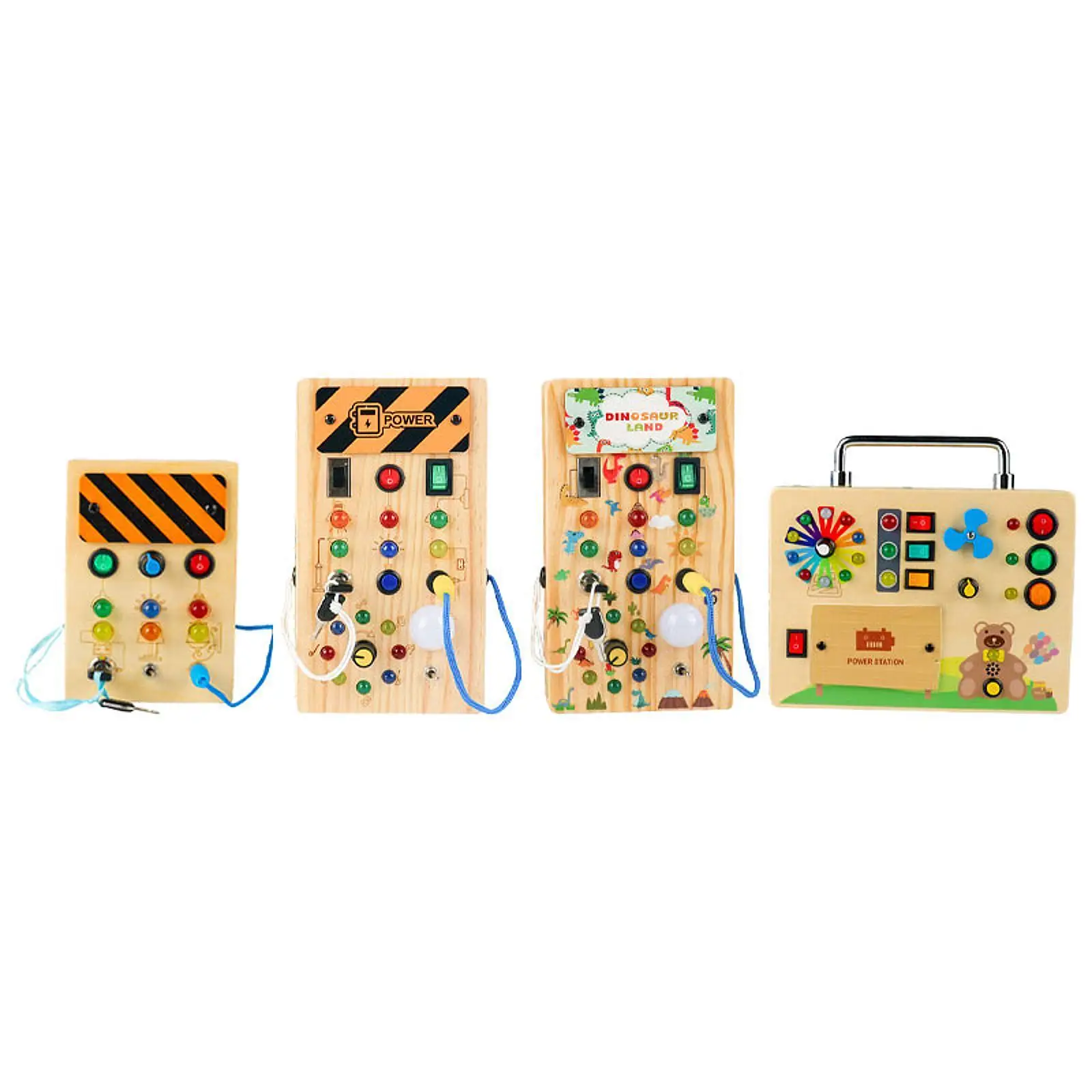 Montessori Busy Board with LED Lights Sensory Board Sensory Toy