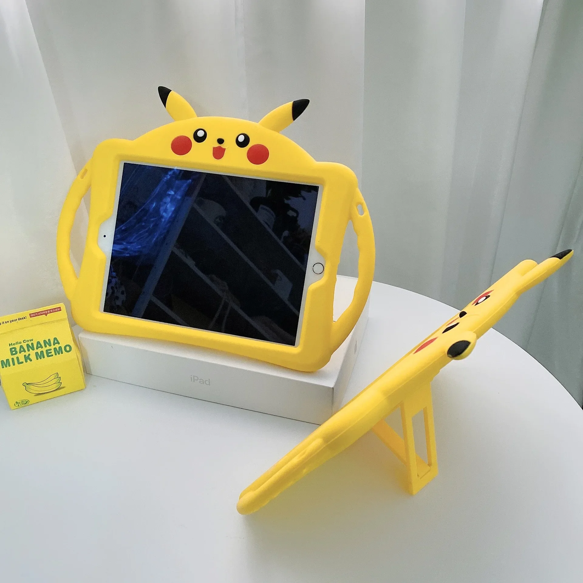 Pikachu Desktop Case for IPad Pro 2024, Soft Gum Case for IPad Mini 2, 3, 4, 2021, 9.7, 2017, IPad Air 1, 2, 2018, 9.7