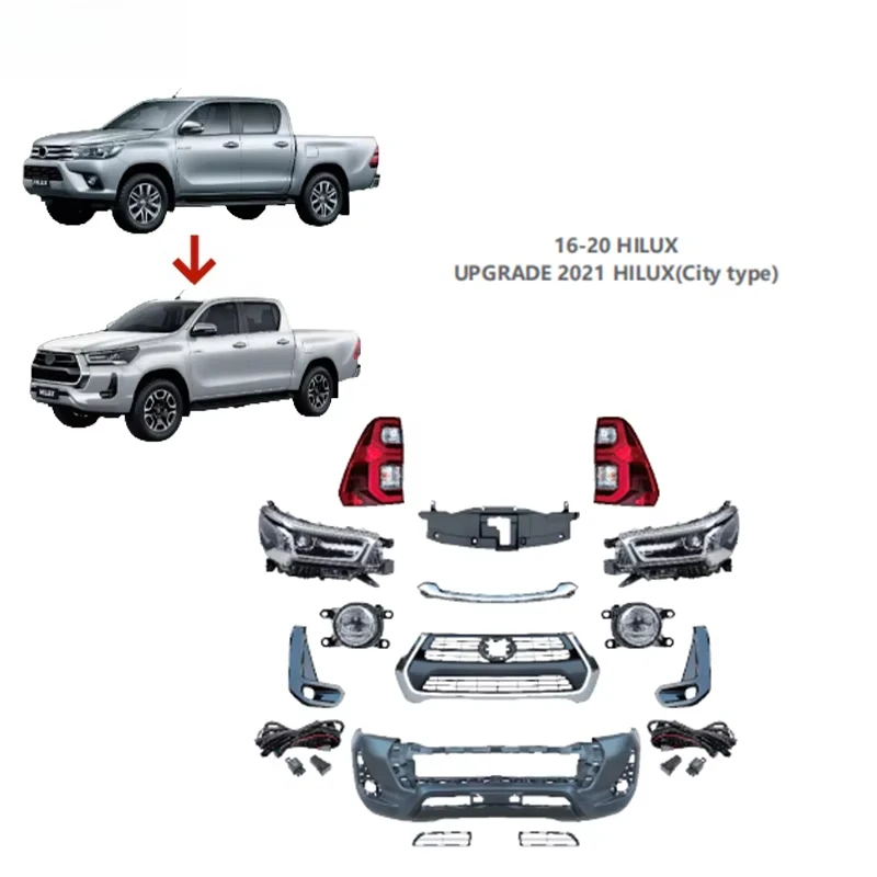 

Hot Selling Front Bumper for Toyota Hilux Revo 2016 Old Revo Upgrade New Car Truck Accessories