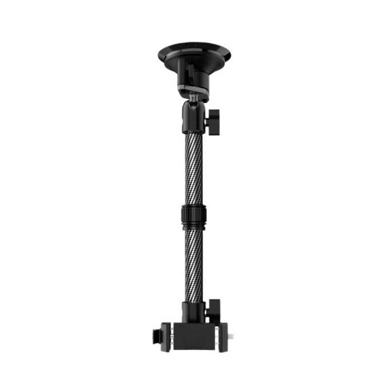 ​Car Windshield Suction Cup Phone Mount - Quick Release Magnetic Extendable Selfie Stick for First Person View Recording