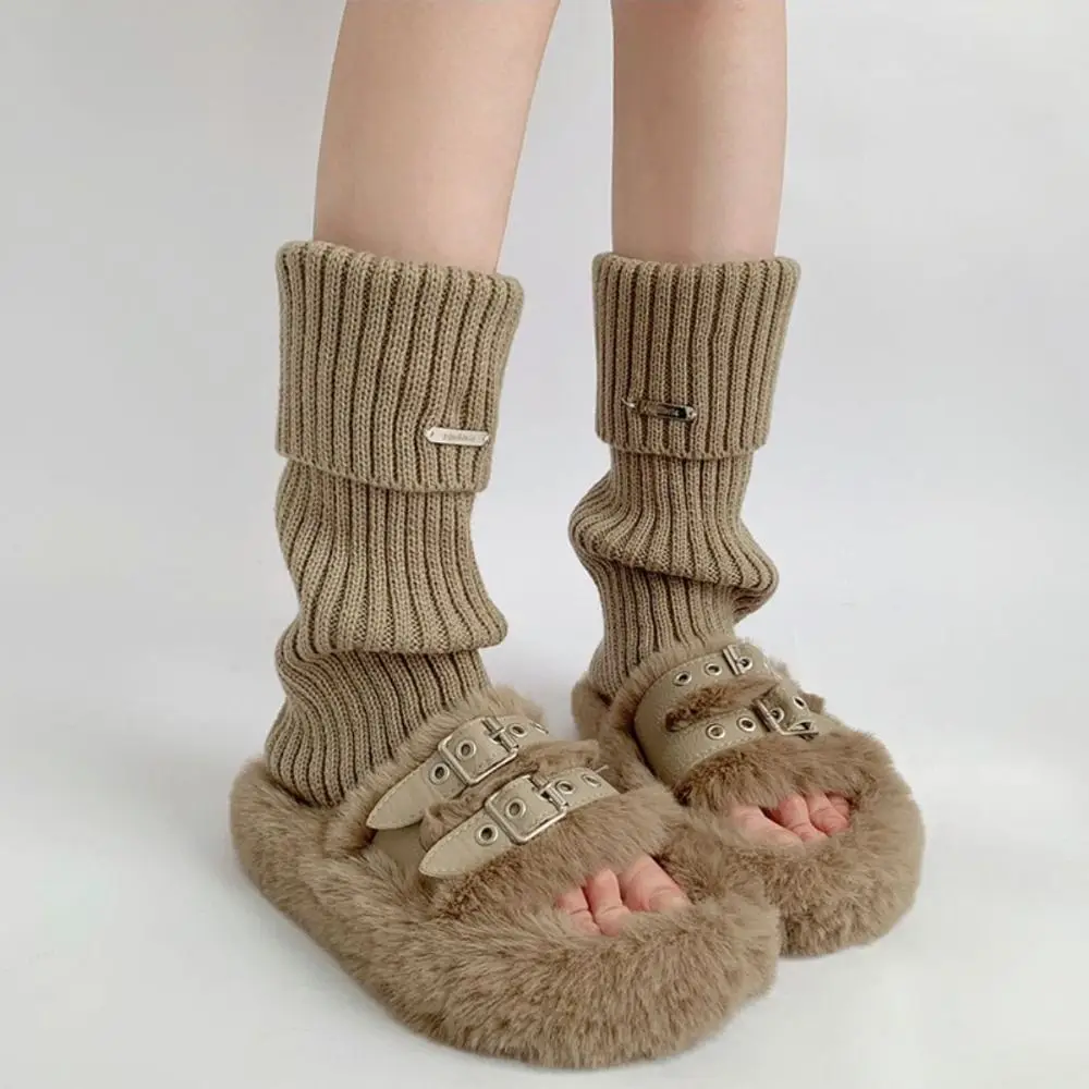 

Japanese Style Knitted Foot Cover Y2K Punk Gothic Lolita Boots Cover Warm Breathable Bow Leg Warmers Autumn/Winter