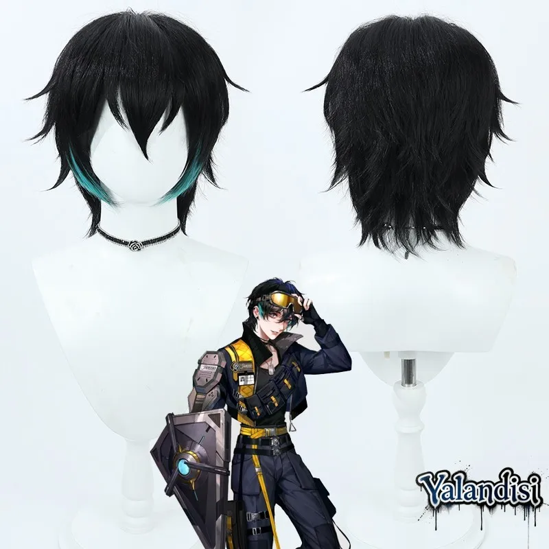 Yalandisi& Game Path To Nowhere Cinnabar Cos Cosplay Wig Halloween Party Prop Synthetic Hair Heat Resistant Fiber+Wig Cap